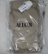 Five pairs of as new Allude cotton/silk trousers (2 x XS, 2 x S, 1 x M).