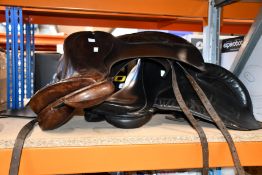 Two pre-owned horse saddles.