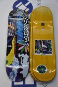 Four as new Polar Skate Co. boards with artwork by Tynan Kerr (8.5 x 32.125, may be some minor