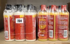 Twenty four Creme of Nature Argan Oil Intense Conditioning Treatment (354ml) and twelve Sulfate Free