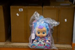 Sixteen as new Cry Babies Fantasy Tina blue dinosaur interactive dolls (RRP £19.99 each).