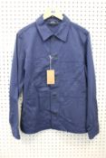 An as new A.P.C. Nathaniel work jacket in blue (S - RRP £187, please note item has security tag