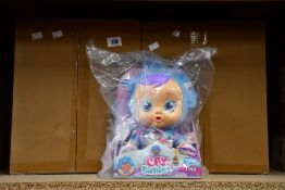 Sixteen as new Cry Babies Fantasy Tina blue dinosaur interactive dolls (RRP £19.99 each).