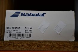 Six sets of as new Babolat Touch VS Natural Gut 12M/40' tennis racket strings (130/16 black).