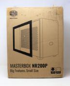 A boxed as new MasterBox NR200P Mini-ITX PC Case in White (Box opened, some damage to box).