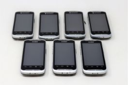 Seven pre-owned Motorola TC55 Mobile Android Computer Barcode Scanners.