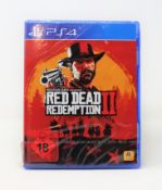 Five as new Red Dead Redemption 2 Game Disks for Sony PlayStation 4 (German Version. Packaging