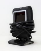 A pre-owned Honeywell Genesis 7580G-2 1D 2D USB Presentation Barcode Scanner.