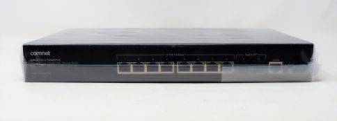 A boxed as new Comnet CWGE10FX2TX8MSPOE Managed Layer 2 Ethernet Switch with 8 × 10/100/1000Base-