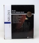 A boxed Noctua NH-D15 D-Type Premium CPU Cooler in Brown/Cream (Box opened, damaged box).