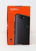 A boxed as new Motorola Moto E6 Play (XT2029-2) 32GB in Steel Black (Box sealed. Two pin plug