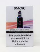 Four boxed as new Smok Morph 219W Vape Kits in 7 Color/Black (Boxes sealed) (Over 18s only).