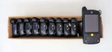 Ten pre-owned Motorola MC659B-PDOBAA00100 Hand Held Computer/Barcode Scanners (No batteries