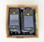 Ten pre-owned Motorola MC659B-PDOBAA00100 Hand Held Computer/Barcode Scanners (No batteries