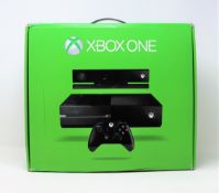 A pre-owned Microsoft Xbox One 500GB Console (7UV-00080) with Kinect Sensor, Power and HDMI cables