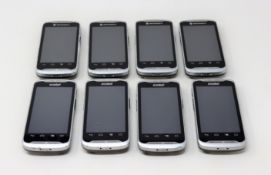 Eight pre-owned Motorola TC55 Mobile Android Computer Barcode Scanners.