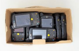 Ten pre-owned Motorola MC659B-PDOBAA00100 Hand Held Computer/Barcode Scanners (No batteries