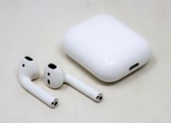 A pre-owned Apple Airpods (2nd Gen A2031+A2032) with charging case (A1602) (Some cosmetic marks to