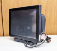 A pre-owned J2 630 15” AIO Touch Epos System with Atom 1.8ghz 4gb 120gb SSD (PSU included).