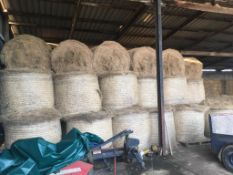 70 Claas Round Bales Approx. Meadow Hay in a Barn. R T Franklin, Hoo Farm, MK44 3UB