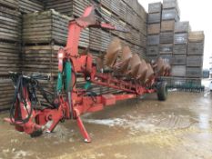 2008 Kverneland RW100 Variomat 8 (5+3) furrow reversible wagon plough with 2No. Packomac presses and