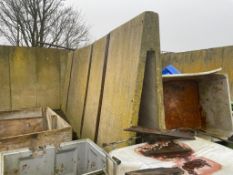 5No concrete 'A' shape panels 2.35m x 1.20m, sold in situ, buyer to remove Please note that this lot