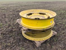Pair of rear John Deere rims