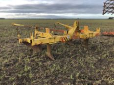 Single row ridger with two subsoiler legs