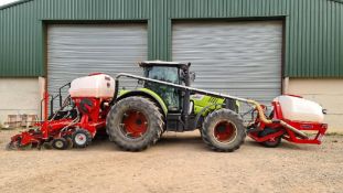 2016 SUMO DD 4m mounted drill. Front and back hopper with separate metering for grain and fert, or d