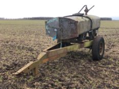 Vintage single axle fuel bowser