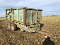 Armstrong Holmes 8t High-tip twin axle trailer, hydraulic tailgate