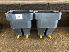 2No twin calf milk feeders