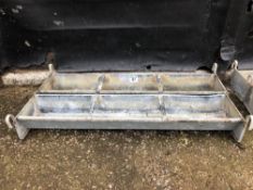 2No 6ft hook on galvanised feed troughs