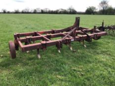 Fixed C-tine cultivator 3.1m with depth wheels