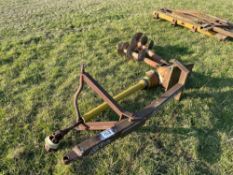 Lister EP140 post hole borer PTO driven linkage mounted. Serial No: 864