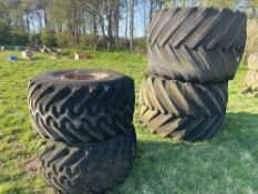 Set 66x43.00-25 NHS rear and 48x2500-20 Terra wheels and tyres