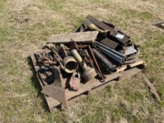 Various steel including roll rings, PTO guards and Dowdeswell and other plough parts