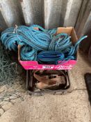 Quantity ratchet straps and rope