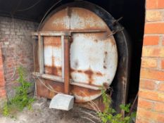 Metal straw burning chamber, sold in situ, buyer to remove