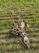 Quantity rope pulleys