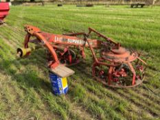 Lely Super Zip 380 twin rota tedder rake. Serial No: 9730504