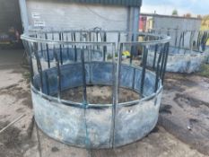 Pair galvanised cattle ring feeder