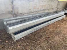 4No. IAE galvanised troughs 15ft