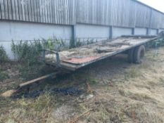 Single axle 18ft bale trailer with wooden floor
