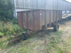 Henton 6t single axle hydraulic tipping trailer on 12.5/80-15.3 wheels and tyres