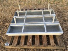 3 x hanging galvanised sheep troughs