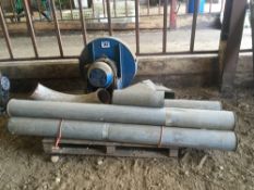 Electrical fan and Kongskilde sucker blower pipes