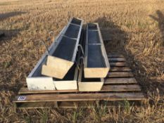 Qty of galvanised sheep troughs