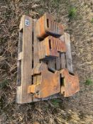 Massey Ferguson wafer weights 10 x 30kg and 6 x 45kg