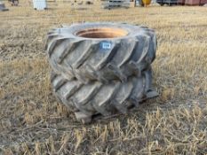 Pair 15-26 wheels and tyres